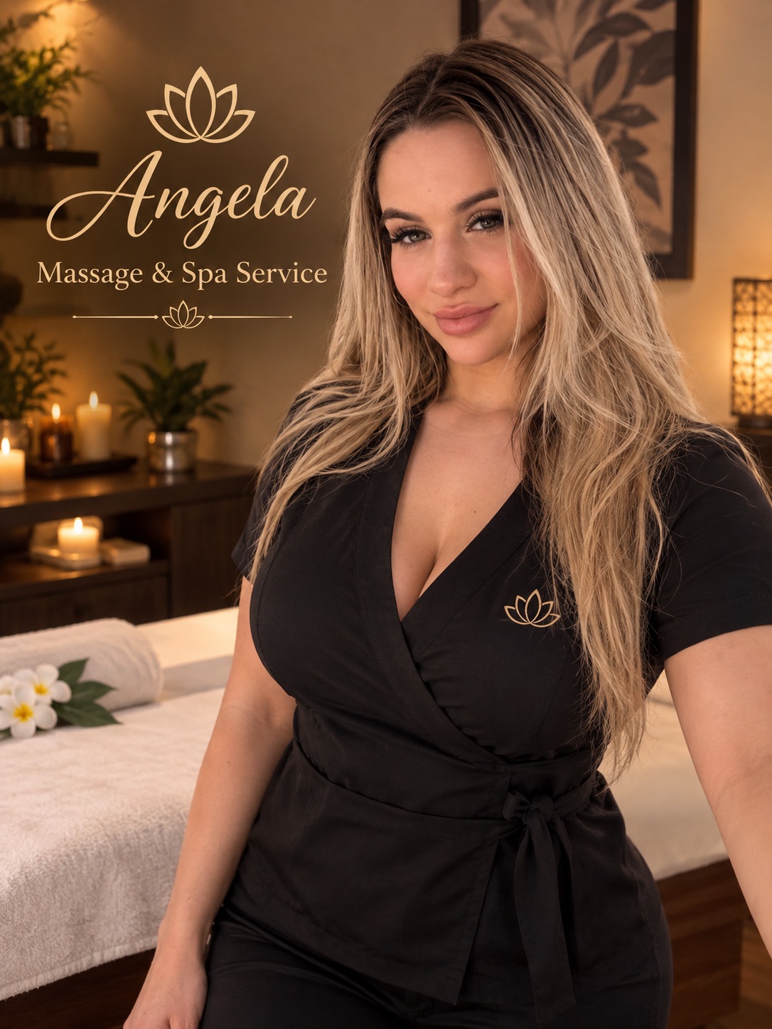 Angela in her spa treatment room